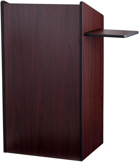 Pemberly Row Modern Wood Aristocrat Non-Sound Lectern in Mahogany
