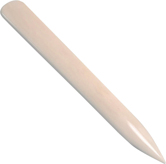 TOCHO Classic Bone Folder,point turner, Paper creaser for Card Making, Tapered Tool for Origami, Artwork for Paper scoring and folding, Art Supplies ,leather Tools(6" REAL Cattle Bone)
