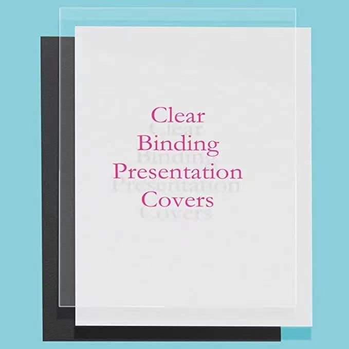 TOTiyea 100 Pack 8 Mil Ultra Clear Binding Presentation Covers, Clear Report Covers for Binding,8.5x11 Inches,Letter Size