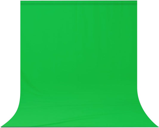 Green Screen Backdrop Background,10 X 7 FT Large Photography Backdrop Photo Background Screen for Streaming Zoom Photo Muslin Green Curtain Video Recording Greenscreen Picture Photoshoot