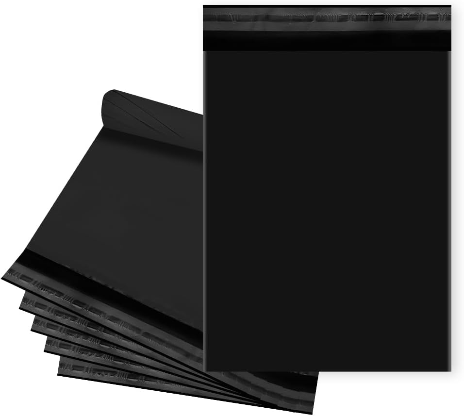 Black Bulk Shipping Bags 14.5 x 19 Inch 1000 pcs Poly Mailer for Clothing, T-shirt Large Durable Waterpoof Plastic Packaging Envelopes for Small Business Slef Seal