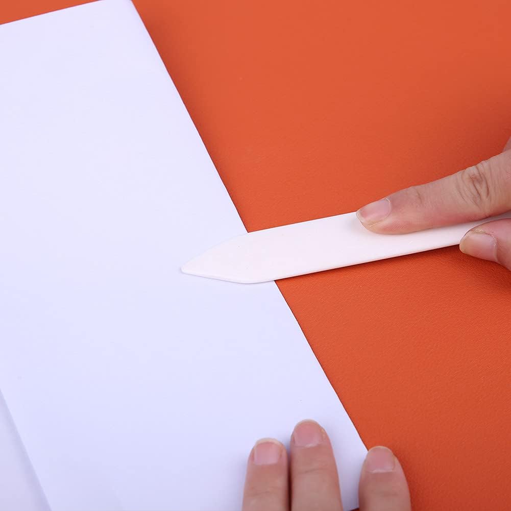 8 PCS Bone Folder Tool, Plastic Bone Folder Paper Creaser Set Scoring Tool for Paper Crafts Book-Binding Card Making and Office Supplies for Diy Handmade Leather Burnishing Bookbinding Books Cards