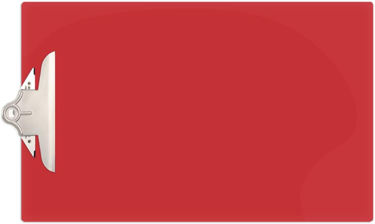 11x17 Clipboard Acrylic Panel Featuring a Jumbo Board Clip Red