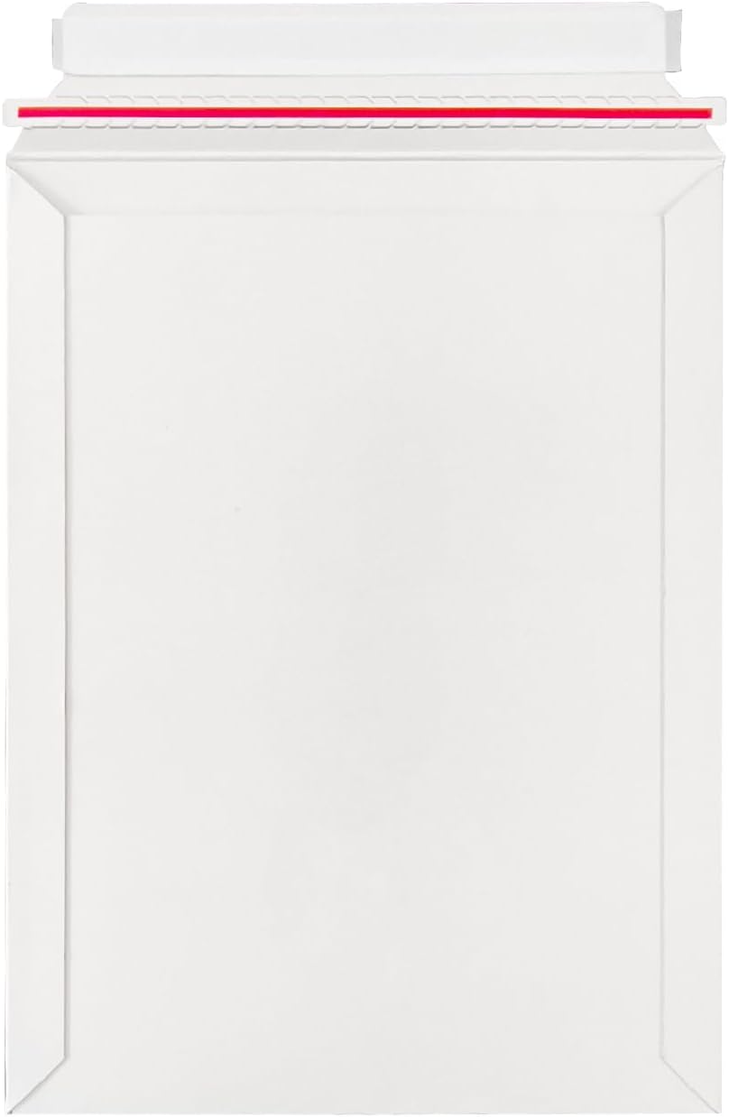 700 GSM Rigid Mailers 9x12, 25 Pack Thick Self Adhesive Stay Flat Cardboard Envelopes for Shipping Photos, Documents, Collectible Trading Cards