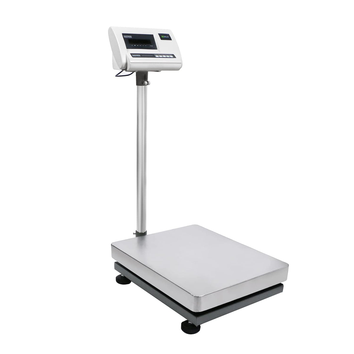 U.S. Solid Bench Scale - 350 lb x 0.002 lb Stainless Steel Postal Package Shipping Scale Digital Bench Platform Balance with 16 inch x 20 inch Platform, Lb/Kg