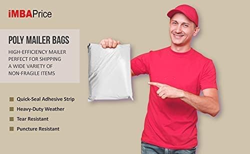 iMBAPrice Poly Mailers 7.5x10.5 Inch 200-Pack, #2 White Color Poly Mailing Shipping Envelopes Bags, Self Seal Adhesive Waterproof and Tear Proof (Total 200 Bags)