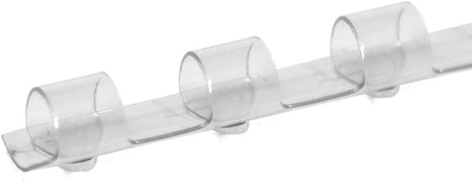 TruBind 8mm (5/16 in.) Comb Binding Spines | 11 in. Length for Letter Size or Smaller Projects | Standard 19-Ring Rectangular Holes | Clear | 40 Sheet Binding Capacity | 100 Pack