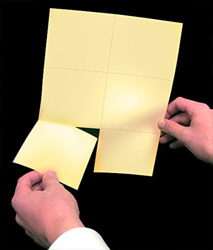 Laser Printer Blank Perforated Cards 6 up per Page, for School Registration Cards, Flower Delivery Cards, Inventory Tags, Wedding Response Cards, RSVP Cards, Trip Tickets, ETC, (Canary, 1200 Cards)
