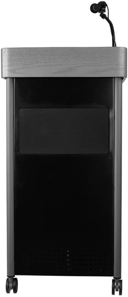 Pemberly Row 46" Lectern with Wireless Headset Mic in Charcoal