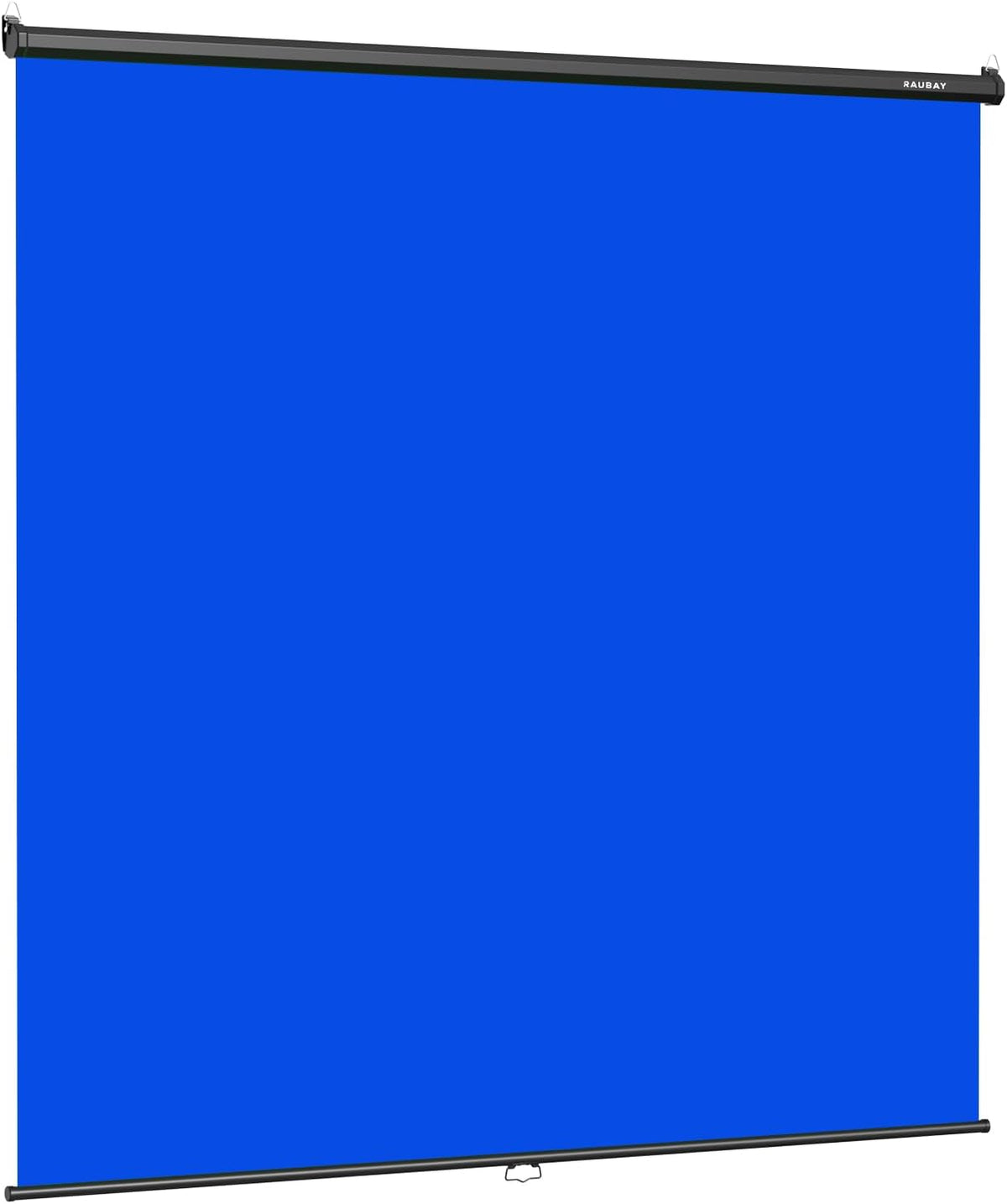 RAUBAY Retractable Pull Down Blue Screen - 78.7" x 86.6" Collapsible Wall-Mount Background for Professional Video Production, Chroma Key Backdrop for YouTube, TikTok, Streaming, Video Conferencing