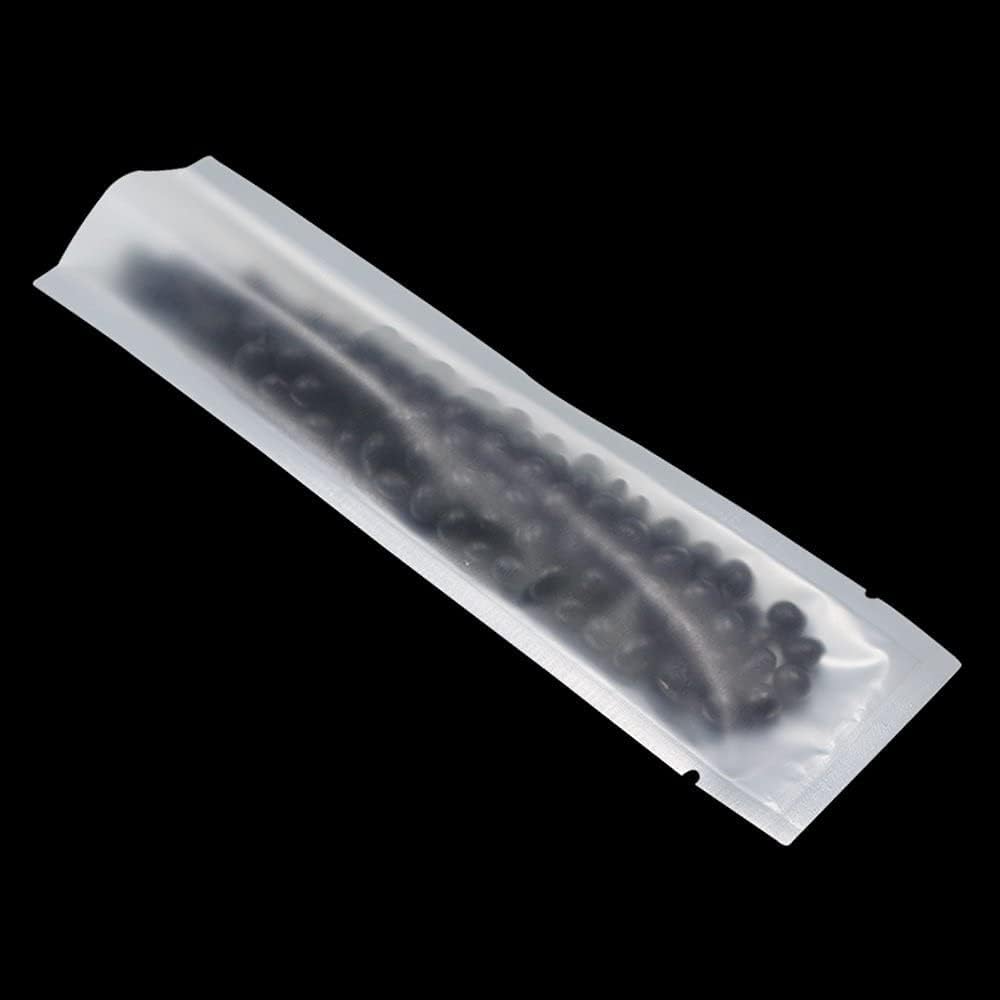 PABCK 1000 Pcs 2.56x8.66 inch (Inside Size 2.17x8.27 inch) Clear Front Vacuum Heat Sealable Pure Mylar Foil Bag for Travel Sampling Packaging Food Storage Aluminum Foil Candy Coffee Powder Package