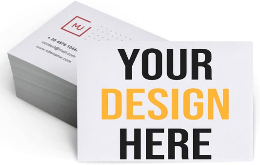 500Pcs Custom Business Cards Add Photo/Text/LOGO Personalized Business Cardsfor Small Business 300gsm Matte Paper Front & Back Sides Printed 3.5" x 2"