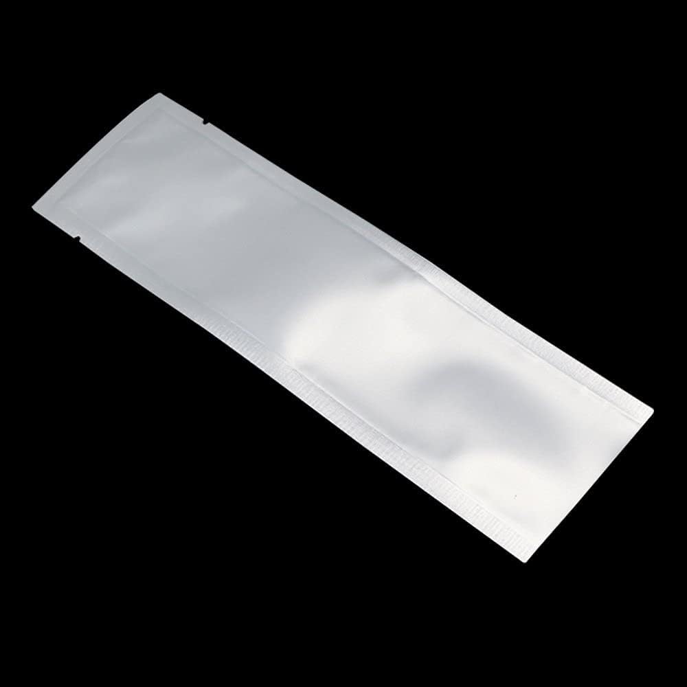 PABCK 1000 Pcs 2.56x8.66 inch (Inside Size 2.17x8.27 inch) Clear Front Vacuum Heat Sealable Pure Mylar Foil Bag for Travel Sampling Packaging Food Storage Aluminum Foil Candy Coffee Powder Package