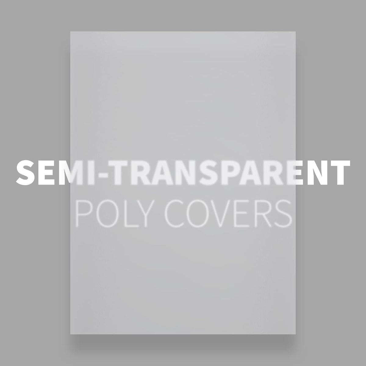 Binditek 50 Pack 15 Mil Frosted Polycovers, Semi-Transparent, 8-1/2 x 11 Inches, Lightly Textured Sand Finish, Square Corners, Unpunched Binding Covers, Office Supplies