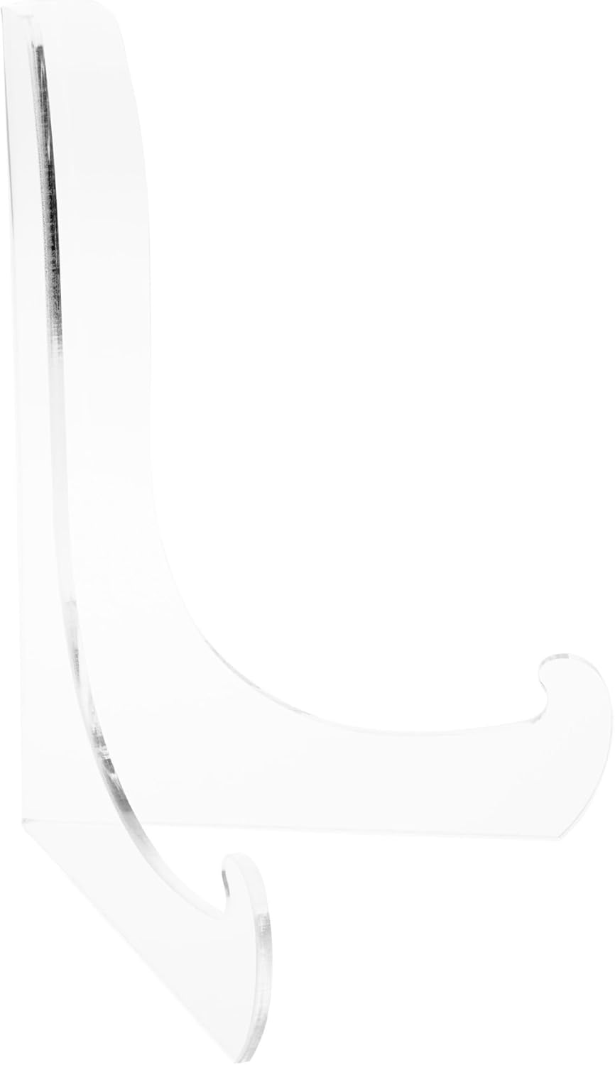 Plymor Clear Acrylic 60-Degree Angle Easel With Shallow Support Ledges, 12" H x 9" W x 8.25" D (2 Pack)