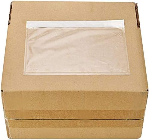 7.5" x 5.5" Clear Adhesive Top Loading Packing List/Shipping Label Envelopes Pouches (1000-Pack)