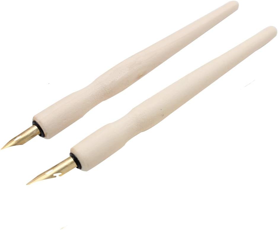 Wooden Professional Manga Pen Dip Pen Set with 4 Nibs Manga Cartoon Comic Drawing Painting Kit - 4 Pcs