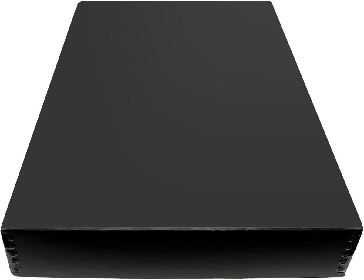 Lineco 13x19 Black Museum Storage Box, Removable Lid and Drop Front Design, 13.5 x 19.5 x 3 in Archival with Metal Edge, For Picture Longevity, Photos, Document, Crafts, Paper Art Print
