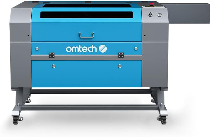 OMTech 100W CO2 Laser Engraver with 4 Way Pass Through Air Assist, 20x28 Inch Laser Engraving Machine Water Pump Wheels, Industrial Laser Cutter Cutting Etching Machine for Wood Glass Acrylic More