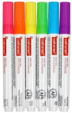 Fluorescent Broad Line Paint Pen Set by Craft Smart® 6ct