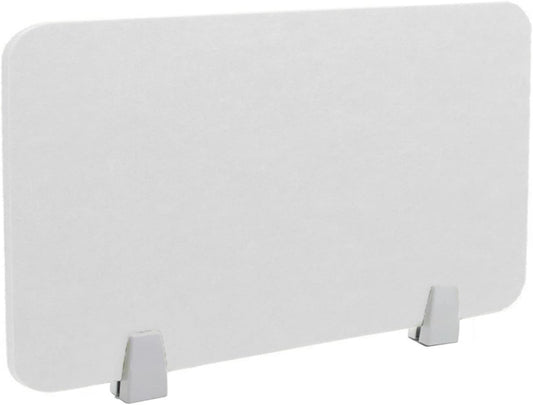 Icegrey Acoustic Desk Divider Privacy Panel Removable Sound Absorbing Desk Partition Board with 2 Clips for Student Call Centers Offices Braries Classrooms Library, White, 19.5x15.6