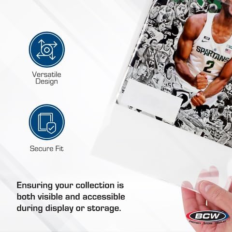 BCW Magazine Bags - 1 Pack of 100 | Acid-Free, Crystal Clear Polypropylene Sleeves for Archival-Quality Storage of Collectible Magazines | Protect and Showcase Your Valuable Comic Book Collection