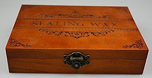 MNYR Customizable Personalized Custom Monogram Logo Picture Wax Seal Stamp Sealing Wax Sticks Spoon Wood Box Set Rose Gold Metal Handle Invitations Package Seal Wax Seal Stamp Melting Spoon Set