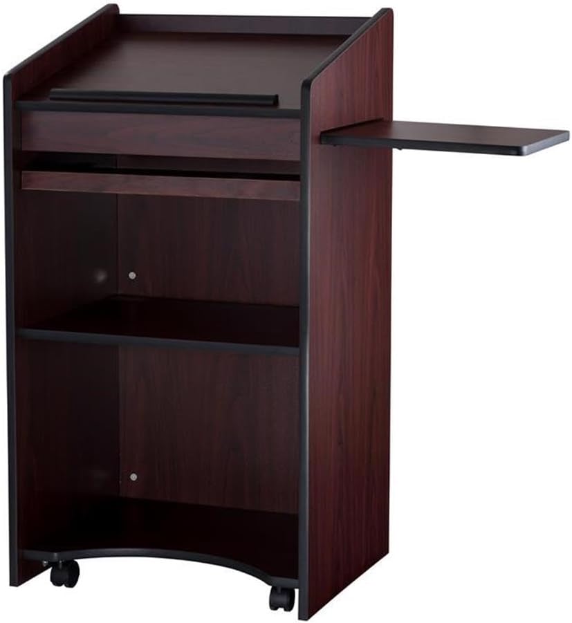 Pemberly Row Modern Wood Aristocrat Non-Sound Lectern in Mahogany