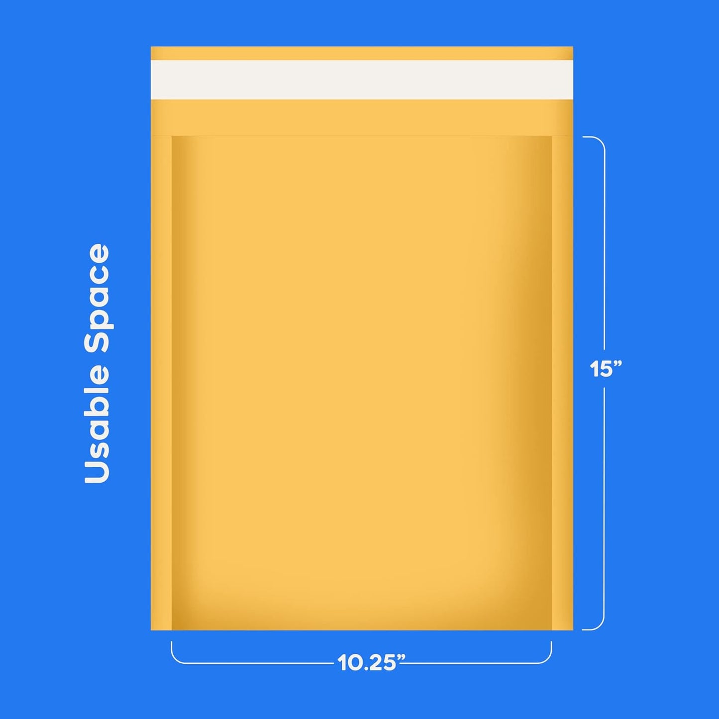 The Boxery 10.5”x16” Kraft Bubble Mailers | 100 Padded Envelopes Included - Self Sealing Shipping Bags - #5