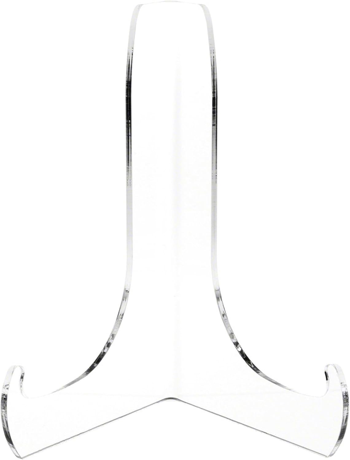 Plymor Clear Acrylic 60-Degree Angle Easel With Shallow Support Ledges, 6" H x 4.5" W x 3.5" D (12 Pack)