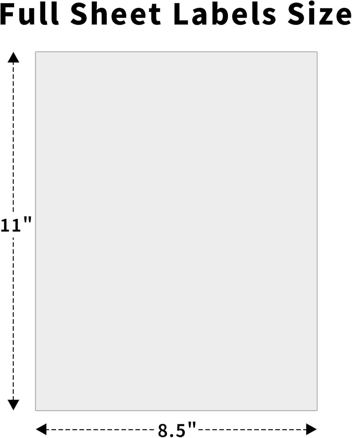 8.5" x 11" Full Sheet Label Sticker Paper for Laser & Inkjet Printers,Self Adhesive Full Page Shipping Labels,Printable White Matte Mailing Label Stickers(4000 Sheets,4000 Labels)