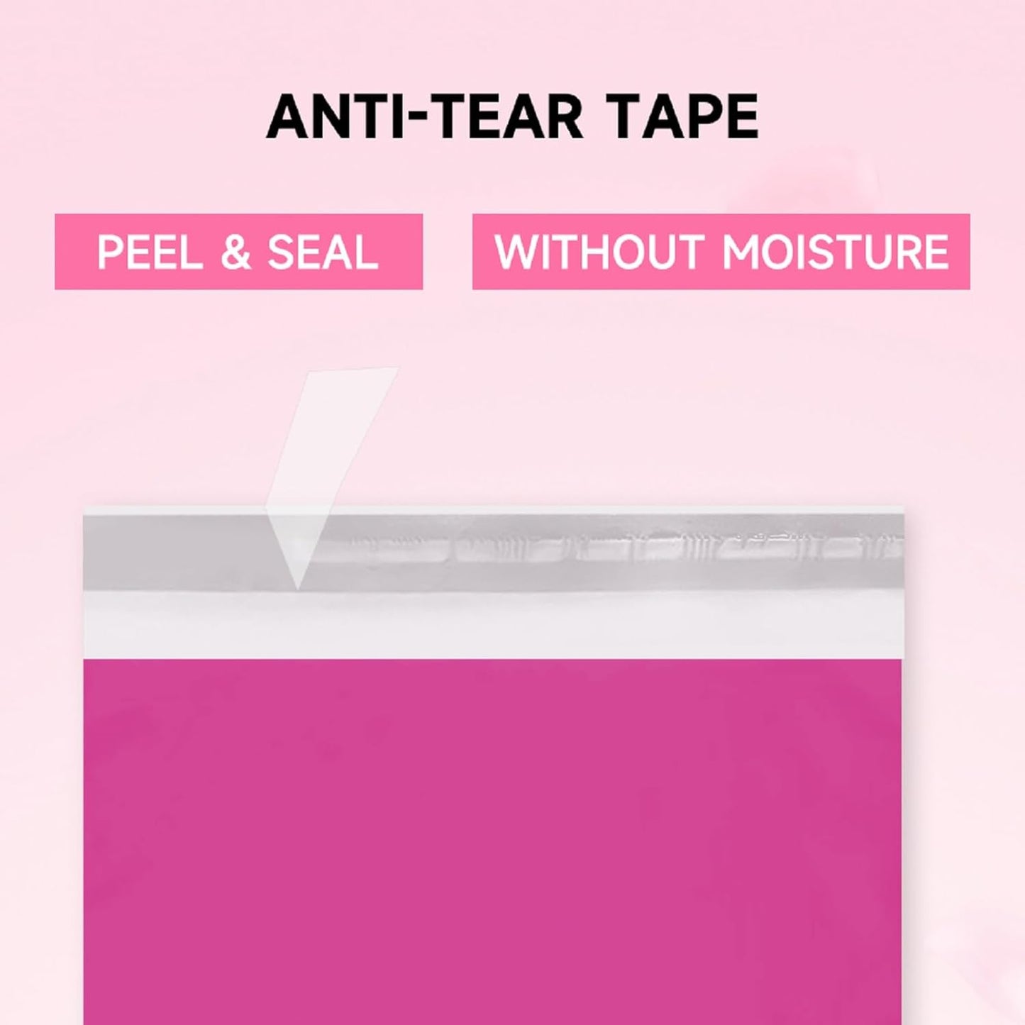 Pink Poly Mailers 19x24, 100 Pack with Strong Self-Adhesive, Ideal for Shipping Clothes, Shoes, Books, Toys, and Small Electronics