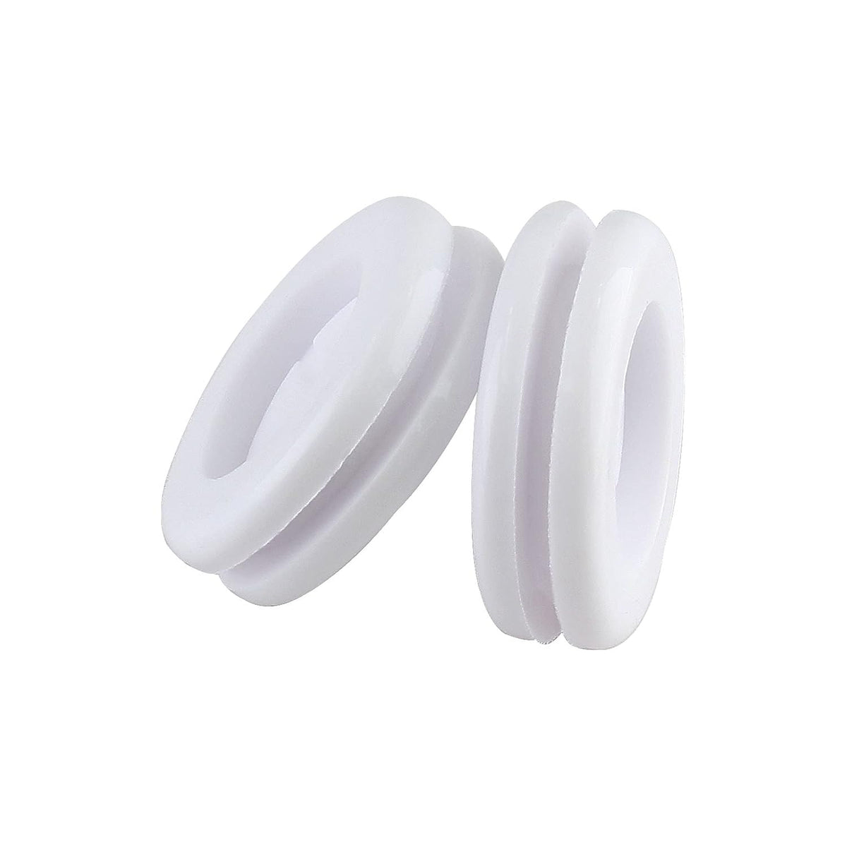 24 Pack 0.79" Inside Diameter 1" Drill Hole Rubber Grommet, Firewall Plug Grommet Rubber Grommets Wire Protection, Double Sided Round (White)