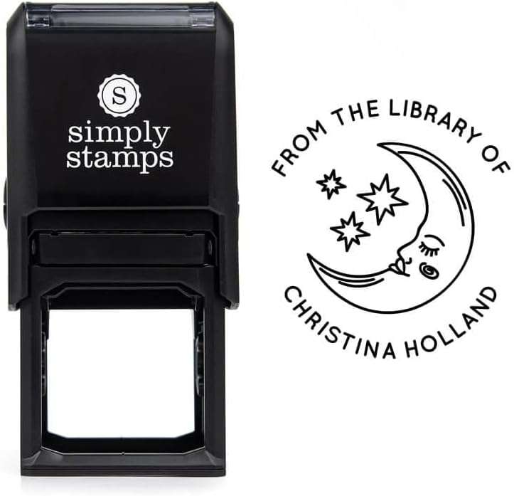 from The Library of Embossers & Stamps for Fantasy Book Readers | Custom Embosser | Custom Stamp | Ex Libris | Elevate Your Fantasy Collection of Stories and Novels (Design 12, Self-Inking Stamp)