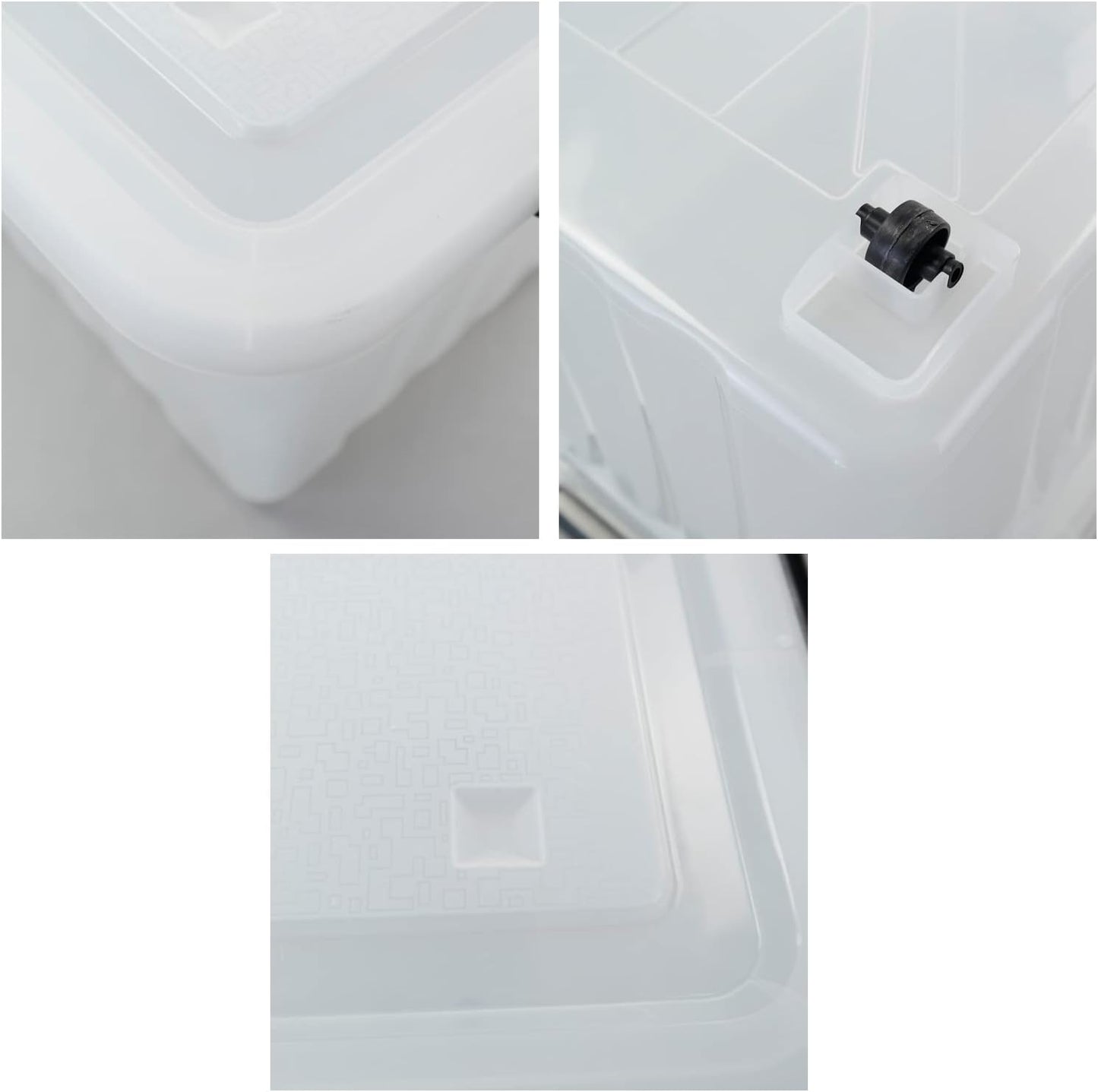 Wekioger 70 Quart Large Lidded Storage Bin, 4 Packs, Plastic Storage Container with Wheels, Latching Storage Box