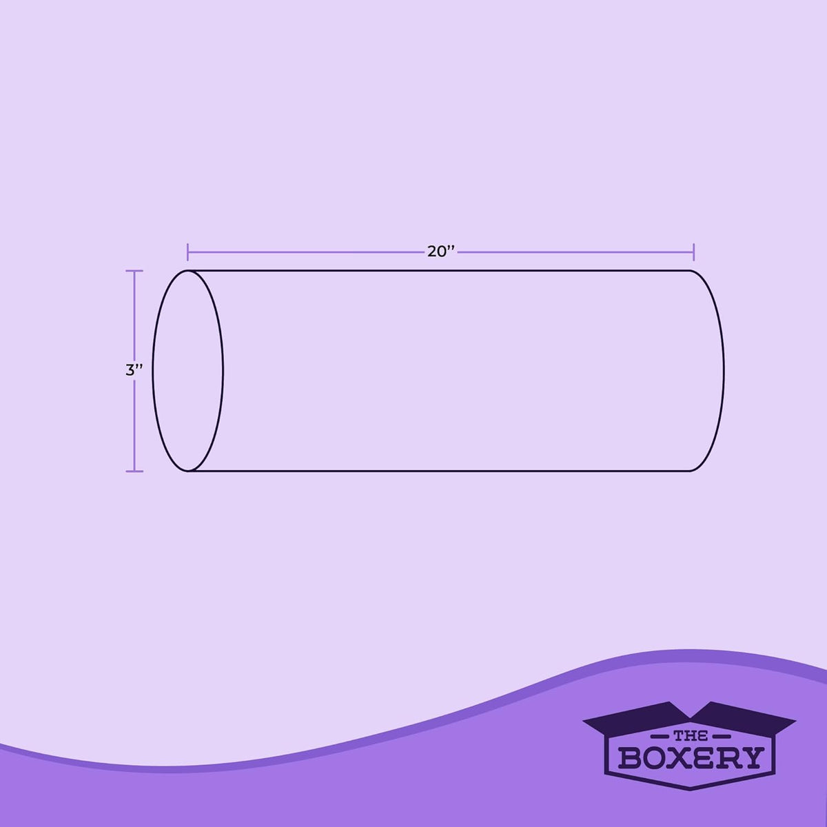 The Boxery Brown/Kraft Shipping, Storage, Posters, Arts, Crafts, Documents, Mailing Tubes 3 inch x 20 inch - 24 PACK, Made in the USA, Reusable and Recyclable