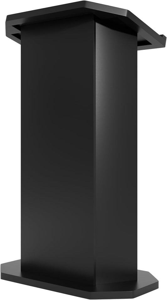 Wood Podium,Compact Podium Stand,15MM Particle Board,Pulpit with Storage,Mic Stand Space,Easy Installation Wooden Lectern for Restaurants,Churches,Seminars and Schools