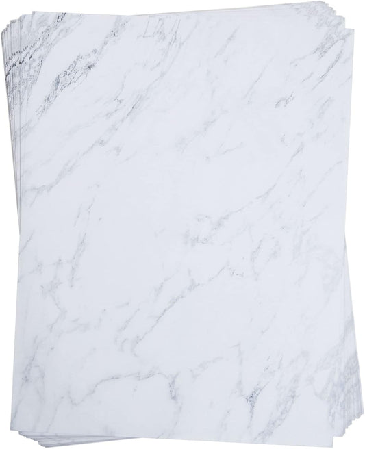 Juvale Resume Paper - 8.5 x 11 In, Gray Marble, 48 Sheets - Inkjet & Laser Printer Compatible Marble Paper for Stationery, Certificates & Invitations