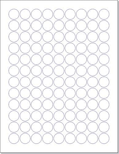 NextDayLabels 3/4 Inch Round Sticker Labels - Matte White Blank Laser/Inkjet Printer Labels - Circle Stickers (1000 Sheets, 108000 Labels)