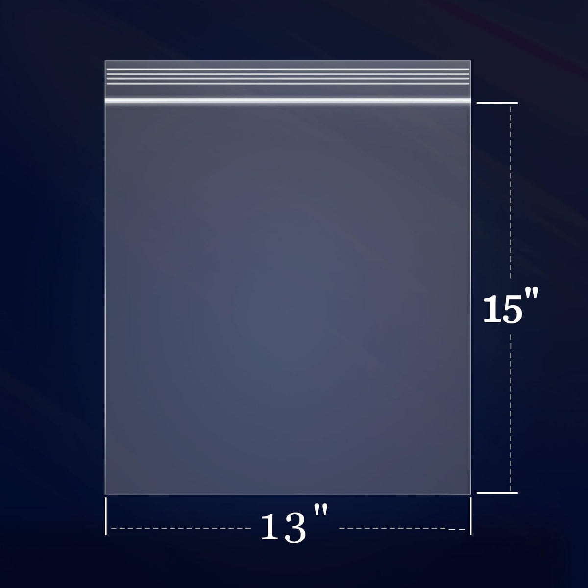 iMailer - 100 Count - 13" x 15" Clear Reclosable Zip Plastic Poly Bags - 2 Gallon Zip Bags for Clothing, T-Shirts, Pants