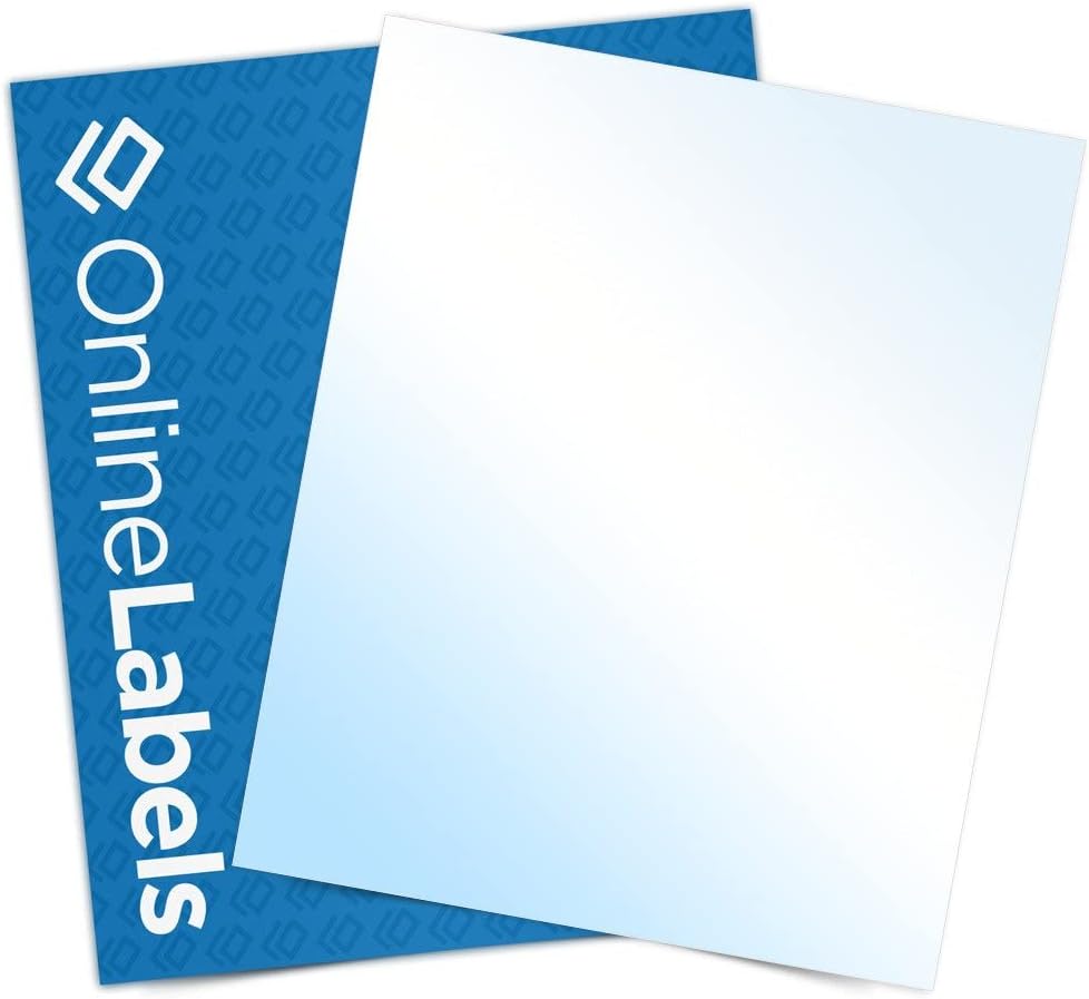 8.5 x 11 White Gloss Sticker Paper (Inkjet Printers Only) - 250 Sheets - Full Sheet Labels - OnlineLabels