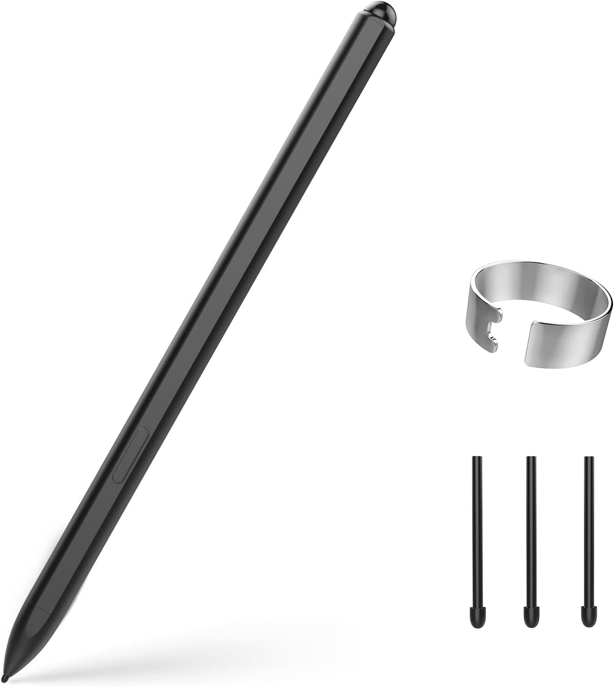 TiMOVO Magnetic EMR Pen Compatible with Remarkable 2, Digital Stylus with Eraser for Remarkable, 4096 Pressure Sensitivity, Palm Rejection, Tilt with 3 Pen Tips, Black