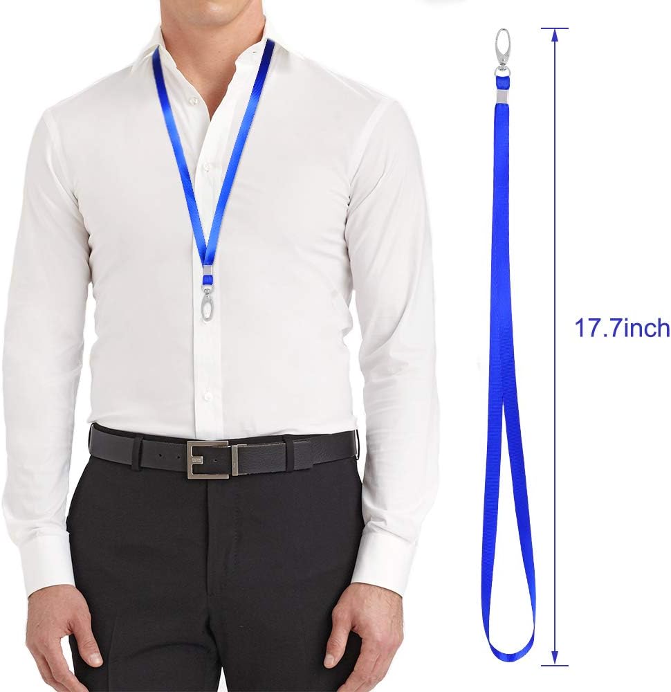 Lanyards for Id Badges Holder Bulk Lanyard with Clip Swivel Hooks for Name Tag ID Badge Holder,Students, Employees