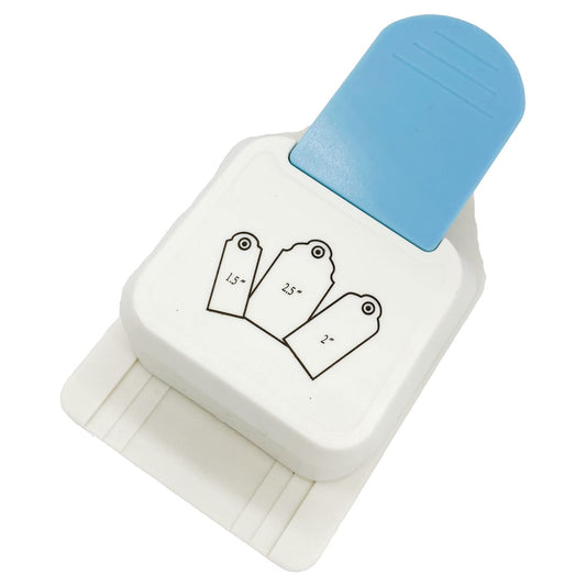 MIAO JIN 3 in 1 Round Label Punching tag Punch 1.5 "2" 2.5 "Corner Paper Punch Round Label Shape Craft Punching Gift tag for DIY Crafts Project Card Making Supplies(Shell Color Random)