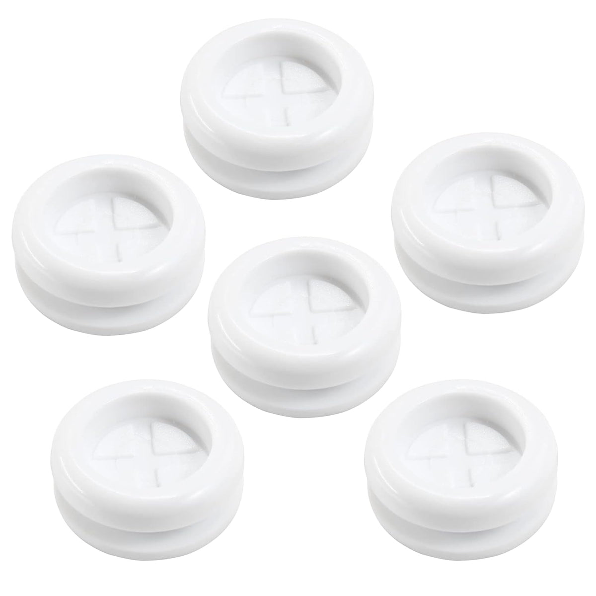 24 Pack Rubber Grommets 1/2" Inside Diameter 5/8" Drill Hole, Firewall Plug Grommet Rubber Grommets Wire Protection, Double Sided Round (White)