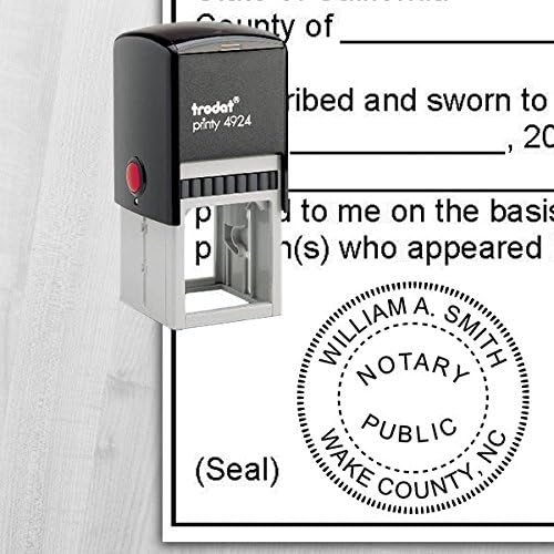 North Carolina Round Notary Stamp | Official State Notary Stamp | Official Seals | Meets State Specifications (North Carolina, Round Stamp)