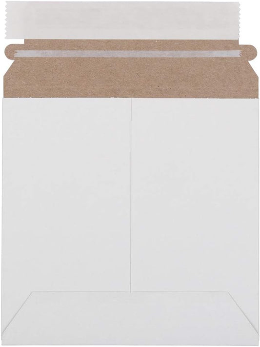 JAM Paper Recycled Photo Mailer Envelopes - 6" x 6" - White - 6/pack