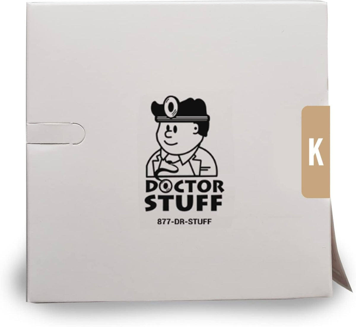 Doctor Stuff - File Folder Labels, Alphabet Letter K, Compatible with Smead Alpha Z Acc/ACCS - SMSM Series Alpha Stickers Light Brown, 1-5/8" x 1”, 250/Roll