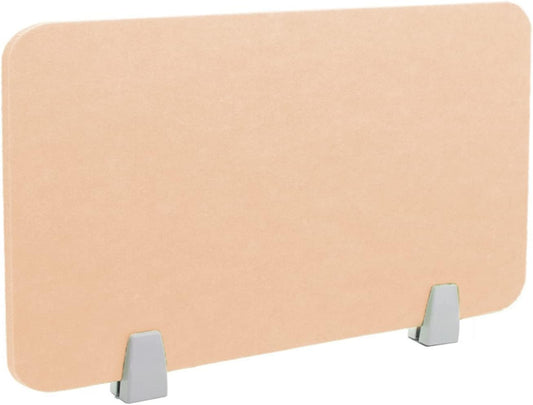Icegrey Acoustic Desk Divider Privacy Panel Removable Sound Absorbing Desk Partition Board with 2 Clips for Student Call Centers Offices Braries Classrooms Library, Beige Yellow, 31.2x11.7
