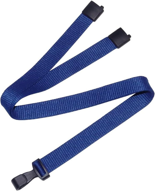 25 Pack Bulk-Polyester Breakaway Lanyards with Plastic No Twist Clip & Safety Breakaway Clasp-Great for Radiology-School Hospital-MRI Safe-Neck Strap I.D. Badge Holders 36” (Blue) by BETOOM